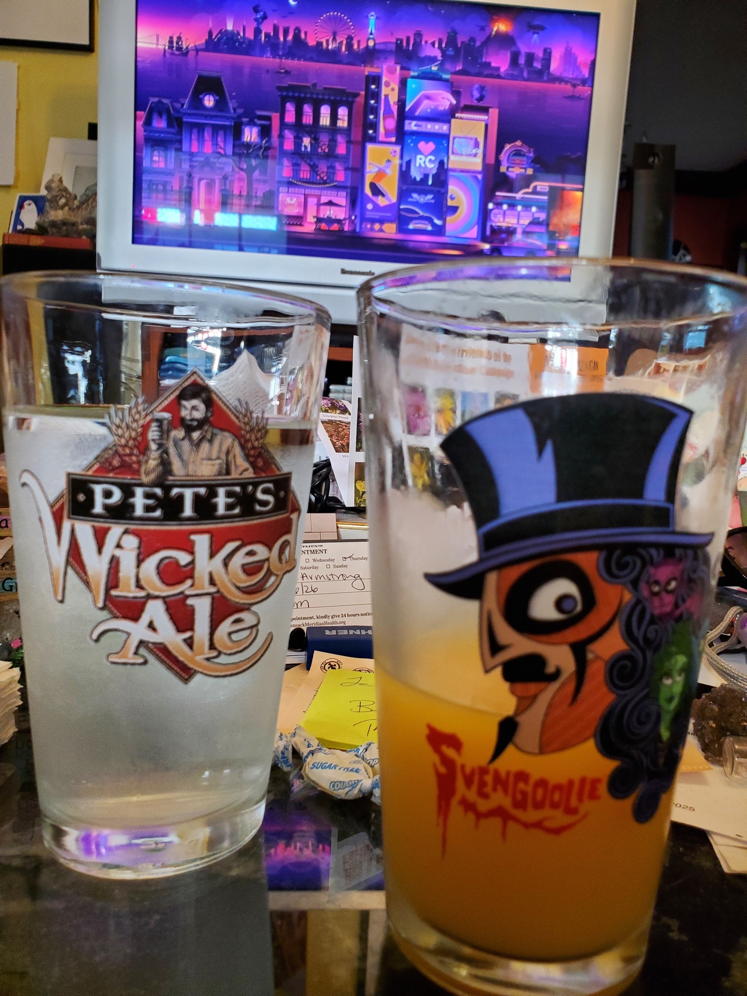 Staff and contractors at work